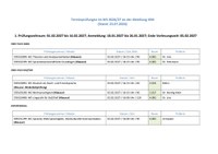 Terminprüfungen im WS 2026/27 an der Abteilung IKM
