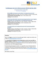 Fortbildungen des SLZ im Wintersemester 2023/24 (ab Nov 2023) in Zusammenarbeit mit dem BZH
