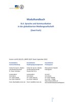 Modulhandbuch mit Studienplan (ab WS 2022/23)