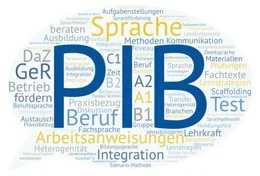 Eine Wissenschaftlerin und ein Wissenschaftler arbeiten hinter einer Glasfassade und mischen Chemikalien mit Großgeräten.