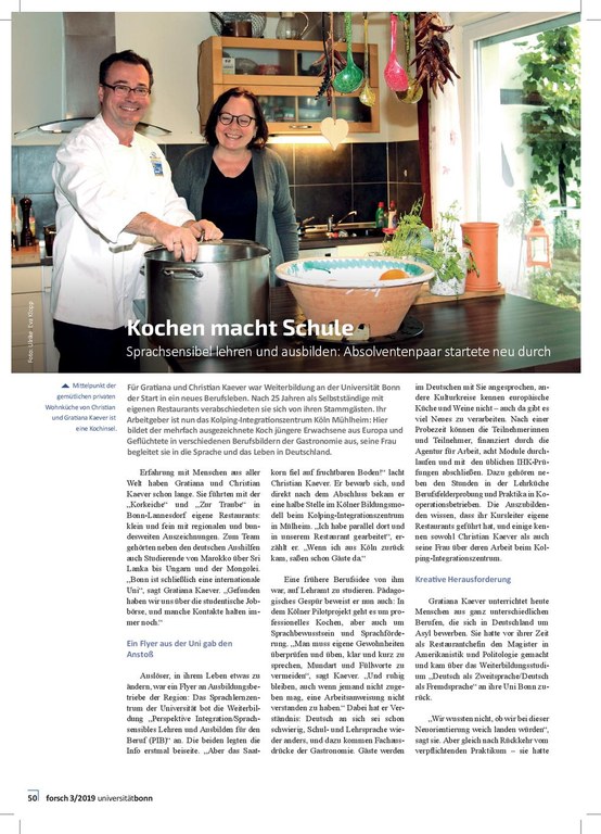 Kochen macht Schule (Forsch 3/2019)